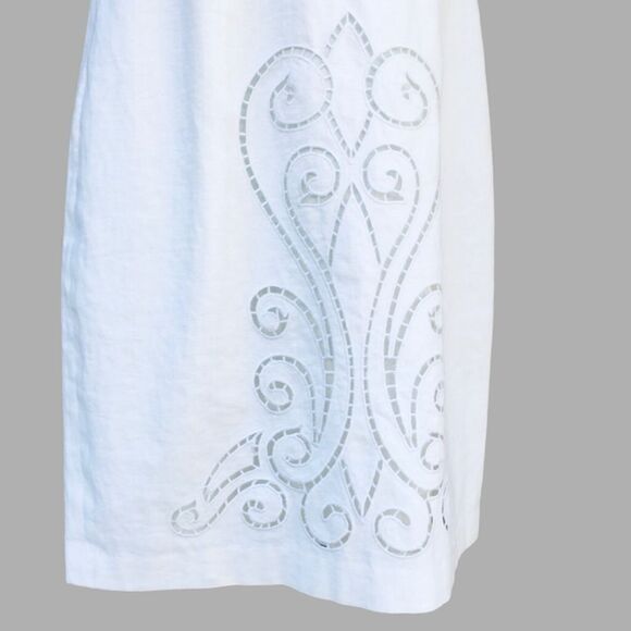 Maggy London Cutwork Embroidery Accent Sleeveless Sheath Dress - Picture 6 of 9